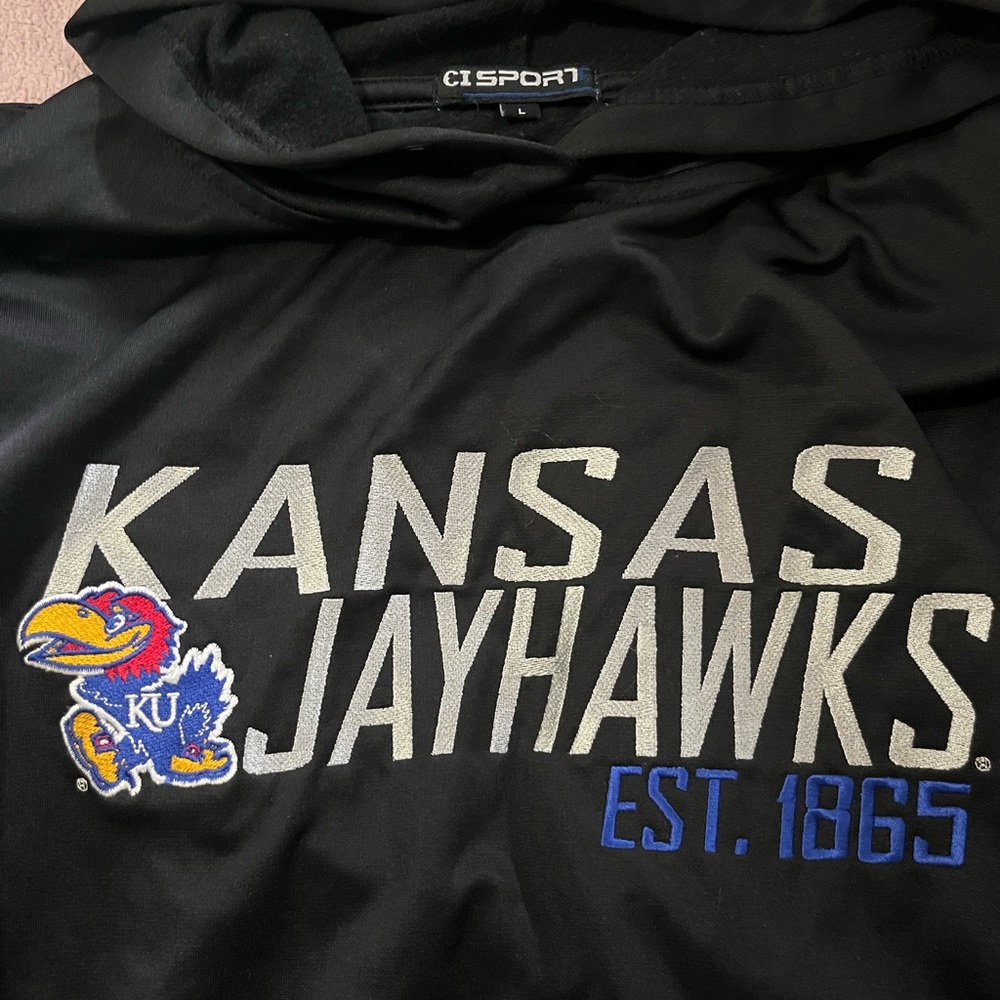 Men Kansas Jayhawks hoody sweatshirt Large